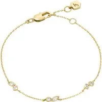 Fossil Armband Schmuck Geschenk Metall Armkette ELLIS, mit Zirkonia (synth)