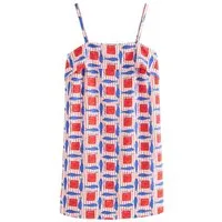 Next Trägerkleid Sommer-Minikleid mit schmalen Trägern und Umschlag (1-tlg)