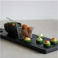 cookx Servierbrett Holz schwarz - Gr. M