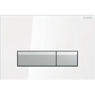 Geberit Betätigungsplatte Sigma40, für 2-Mengen-Spülung Glas weiß, 242601SI1 242601SI1