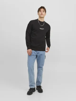 JACK&JONES - JORVESTERBRO SWEAT CREW NECK NOOS black - Gr. - XXL
