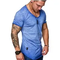 REPUBLIX T-Shirt AVA Herren Vintage Oversize Verwaschen V-Ausschnitt Shirt