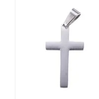 Westernlifestyle Kettenanhänger Pure Line Cross Schlichter Kreuz-Anhänger aus Edelstahl
