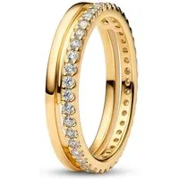 Pandora Fingerring Damen-Doppelband Goldfarben