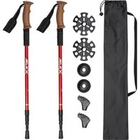 JELEX Nordic-Walking-Stöcke Walking Stöcke mit Korkgriffen, Stufenlos verstellbar, mit Antishock-Technologie