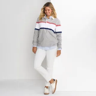 Unifarbene Straight Fit Jeans Mid Waist, Damen,  Weiß, Elasthan/Baumwoll-Mischung/Polyester-Mischung, by Lands' End