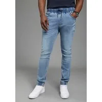 DELMAO Jogg Pants mit Eingrifftaschen und Gesäßtaschen, Comfort Fit, gerader Beinverlauf