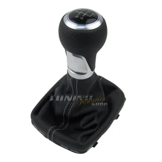 Original Edition Schaltknauf Alu Knauf 5-Gang Leder Manschette VW Seat Skoda