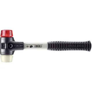 HALDER SIMPLEX - Schonhammer mit verstärktem Tempergussgehäuse und Fiberglasstiel, Plastik / Nylon - 3768.040