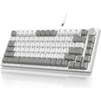 AJAZZ AK820 Mechanische Tastatur mit Knopf,75% ANSI-Layout Gaming-Tastatur (81 keys, improved seal assembly, hot-swap)
