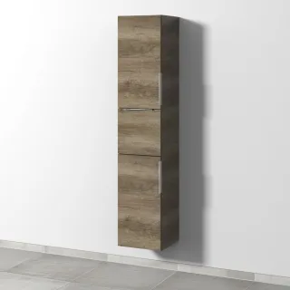 Sanipa 3way Hochschrank mit 2 Türen und 1 Auszug, Eiche-Nebraska UM10237