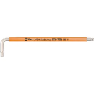 Wera 3950 SPKL Multicolour HF Winkelschlüssel, metrisch, Edelstahl, mit Haltefunktion Mangoorange - 05022695001