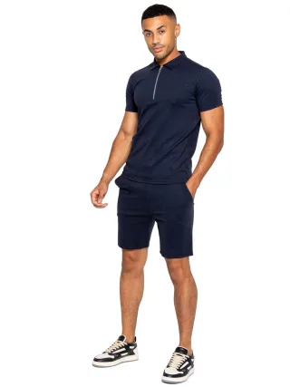Enzo | Herren-Polo-Trainingsanzug-Set - Navy
