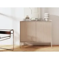 Beautysofa Kommode NOTO 100 cm mit 2 Türen, Push-to-Open (Farbe Cashmere, Modernes Design)