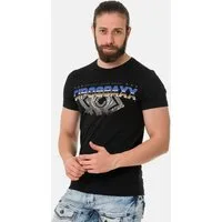 Cipo & Baxx T-Shirt T-Shirt extravaganter Marken-Schriftzug