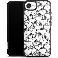 DeinDesign Handyhülle Snoopy Muster Peanuts Snoopy Pattern Black And White, Apple iPhone 16e Gallery Case Glas Hülle