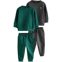 Next Sweatanzug Sweatshirt und Jogginghose, 2er-Pack (4-tlg)