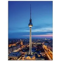 Artland Glasbild Berlin Fernsehturm, Deutschland (1 St), in verschiedenen Größen