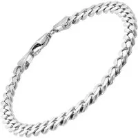 trendor Silberarmband 21042, für Herren 925 Silber Massiv Panzerkette Breite 5,4 mm