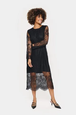 Kleid Regulär geschnitten Schwarz black