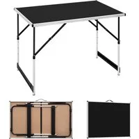 Woltu Campingtisch (1-St), Klapptisch höhenverstellbar, Aluminium Stahl MDF