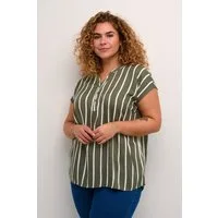 KAFFE Curve Kurzarmbluse Bluse ärmellos KCsida Große Größen