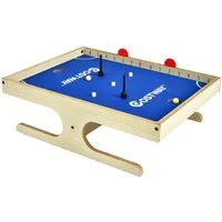 COSTWAY Spiel Schachspiel, Spieltisch, mit 2 Bällen & 2 magnetischen Griffen