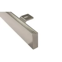 iso-design Gardinenstange Gardinenschiene Unischiene eckig zur Deckenmontage, 1-läufig, Fixmaß, mit Bohren, Aluminium