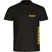 multifanshop T-Shirt Herren Dresden - Brust & Seite - Männer
