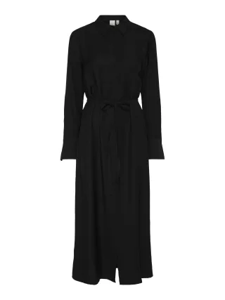 Y.A.S - YASKAYA LS LONG SHIRT DRESS S. NOOS Black - Gr. - 36