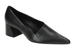 H?gl 10_4513 Pumps - Schwarz Uni (Black) - Echtleder - Blockabsatz - Spitz - ...