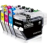 STAROVER 4er-Pack ersetzt für Brother LC422 XL LC 422XL Druckerpatrone Tintenpatrone (MFC-J 5340 DW MFC-J 5340 DWE Ecopro MEC-J 6590 DW MFC-J 6940 DW, 4-tlg., MFC-J 5345 DW MFC-J 5740 DW MFC-J 6540 DW MFC-J 6540 DWE)