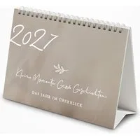 NORDEULE Tischkalender 2027, Planer zum Aufstellen A5 quer, ideal für den Bürotisch, Arbeitsplatz, Sideboard, Regal oder Geschenk