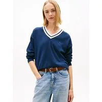 Tommy Jeans Strickpullover TJW RLX V-NECK TIPPING SWEATER