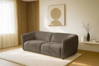 Home affaire 3-Sitzer "OSTRUP, Naturtöne, Boucle" Breite 221 cm, organische Form mit sanften Rundungen