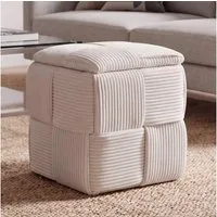 MCW Sitzhocker MCW-Q47, Inklusive Staufach unter dem Deckel, Hohe Stoffqualität (260g/m)