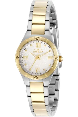 Invicta Wildflower 50390 Damenuhr - Quarzwerk - Edelstahl mit silbernem Zifferblatt - 26 mm