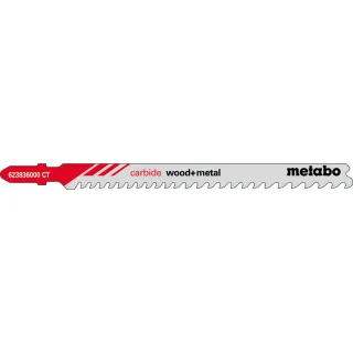 Metabo Stichsägeblätter carbide wood + metal 108 / 3,5-5 mm, HM - 3 Stück - 623836000