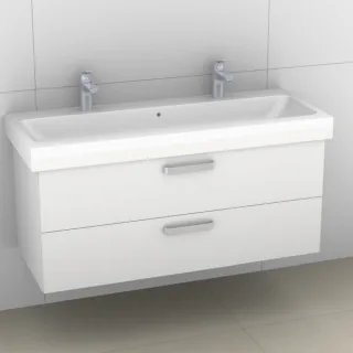 Artiqua 413 Waschtischunterschrank für iCon 124020 Weiß Glanz, 413-WU2L-K04-7050-68 413-WU2L-K04-7050-68