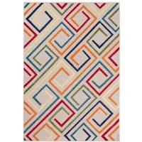 Mazovia Designteppich In- & Outdoor Teppich Wetterfest & UV-beständig Balkon - Bunt, 80 x 150 cm, Höhe 6 mm, Kurzflor, Weich, Pflegeleicht, Flachgewebe