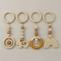 Artee Spielbogen Anhänger Set für Spielbogen Babygym Baby Spieltrapez Holz Mobile