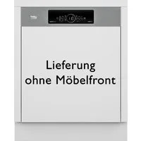 BEKO teilintegrierbarer Geschirrspüler BDSN36550XP, 8,9 l, 15 Maßgedecke, Doppelt gut organisiert – inklusive Besteckschublade und Besteckkorb