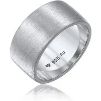 Elli Fingerring Bandring Breit Matt Gebürstet Basic 925 Silber