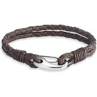 Rafaela Donata Lederarmband Lederarmband aus Echtleder, in dunkelbraun, für Damen und Herren