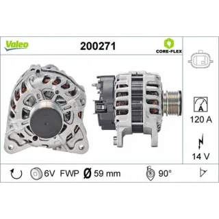 Valeo Lichtmaschine 120A Dacia Renault 200271 1,5