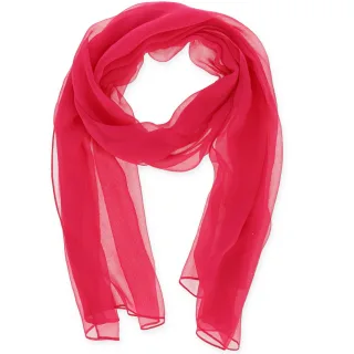 Halsüberkopf Accessoires - Schal Chiffon uni 50x160cm pink - Gr. - OS