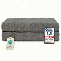Komfortec Saunatuch Frotte aus 100% Baumwolle, Frottee (Packung, 2-St), 80x200 Saunatücher set XXL, Weich, Schnelltrocknend