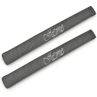 Beautissu Zugluftstopper 2er Set Zugluftstopper 100 cm lang Tuuli HO, Anthrazit, Windstopper als Türvorleger, Haustür Rolle und Kälteschutz Luftstopper