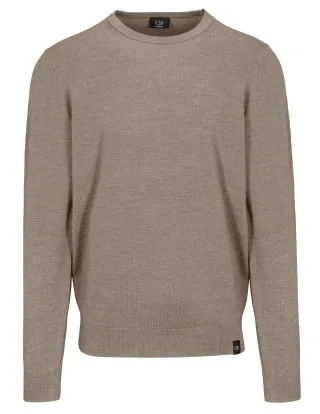 COMMANDER Finest Clothing - Roundneck Pullover, uni taupe - Gr. - XXL