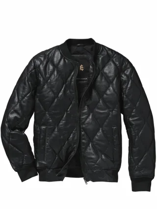 Mey & Edlich Herren Understatement-Lederjacke Schwarz Obermaterial: Lammleder